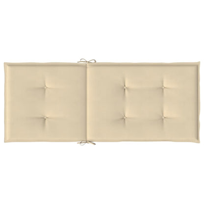 Gartenstuhlauflagen für Hochlehner 4Stk. Beige 120x50x3cm Stoff - Pazzar.ch