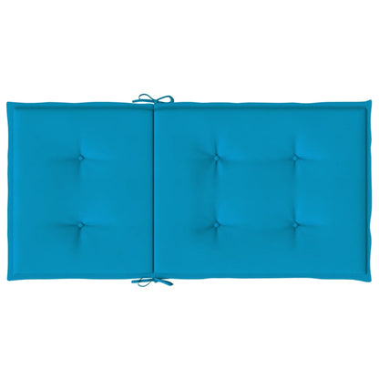 Gartenstuhlauflagen für Niedriglehner 2 Stk. Blau 100x50x3 cm - Pazzar.ch