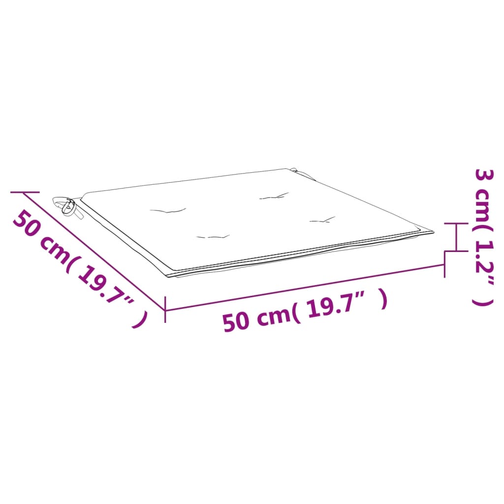 Gartenstuhl-Kissen 2 Stk. Rot 50x50x3 cm Oxford-Gewebe - Pazzar.ch