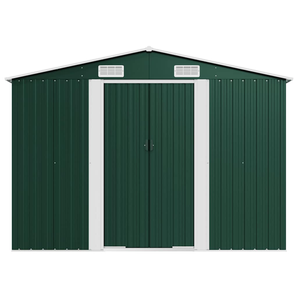 Gerätehaus Grün 257x990x181 cm Verzinkter Stahl