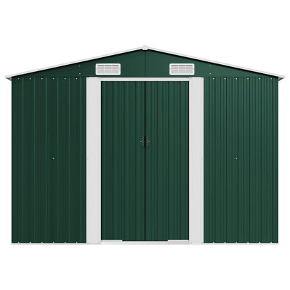 Gerätehaus Grün 257x990x181 cm Verzinkter Stahl
