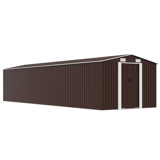 Gerätehaus Braun 257x990x181 cm Verzinkter Stahl