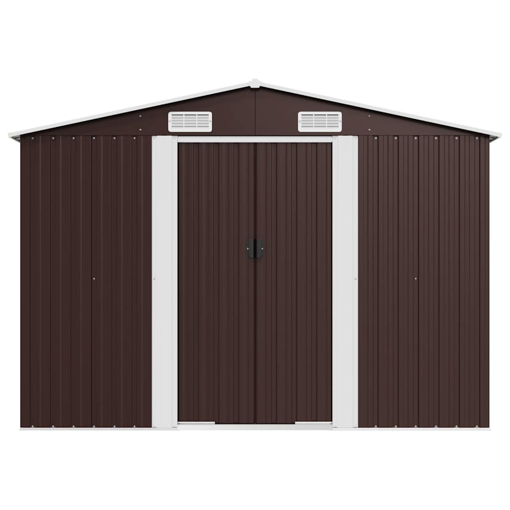 Gerätehaus Braun 257x990x181 cm Verzinkter Stahl