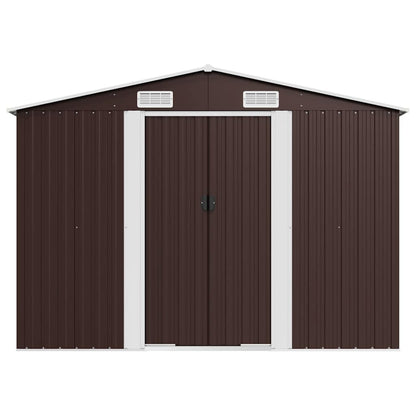 Gerätehaus Braun 257x990x181 cm Verzinkter Stahl