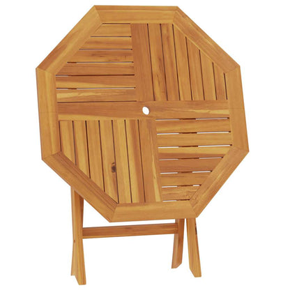 Klappbarer Gartentisch 85x85x76 cm Teak Massivholz