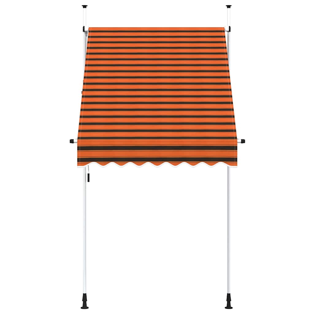Einziehbare Markise Handbetrieben 150 cm Orange und Braun
