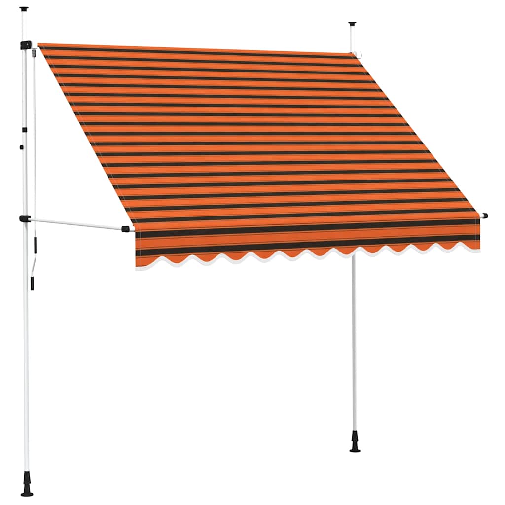 Einziehbare Markise Handbetrieben 250 cm Orange und Braun
