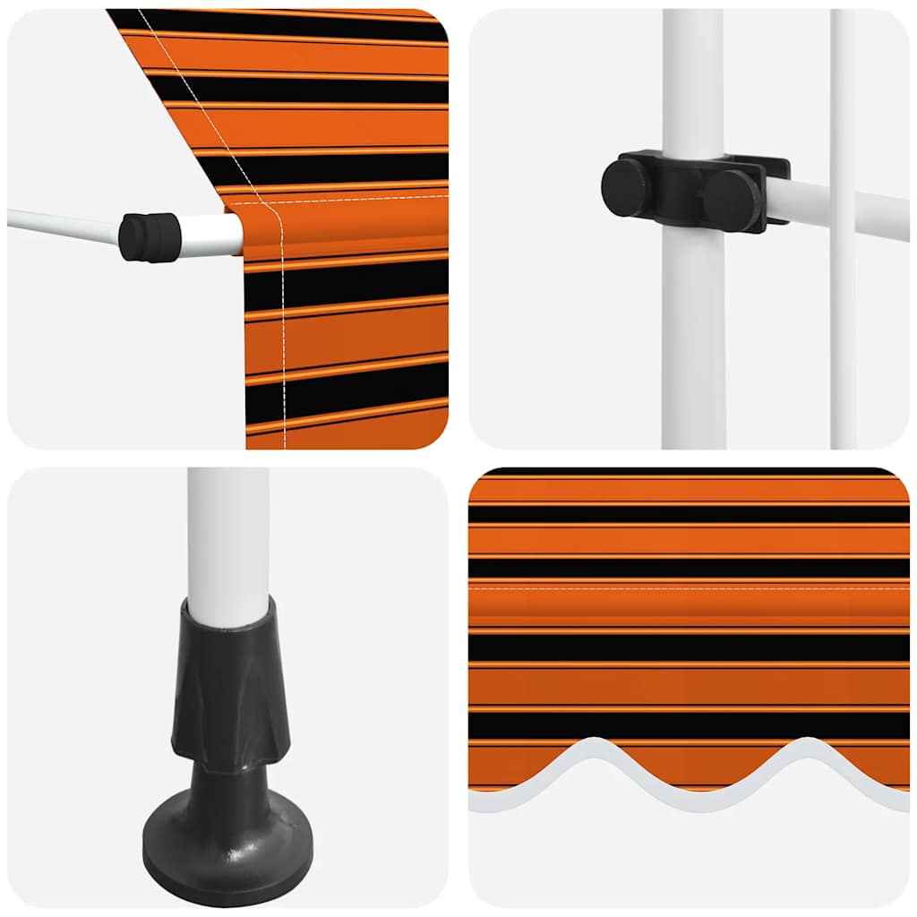 Einziehbare Markise Handbetrieben 250 cm Orange und Braun