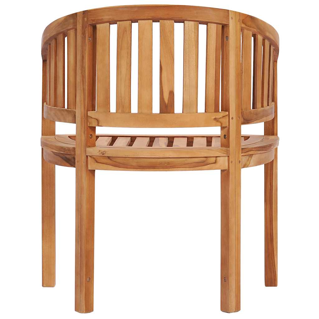 Bananenstühle 2 Stk. Massivholz Teak - Pazzar.ch