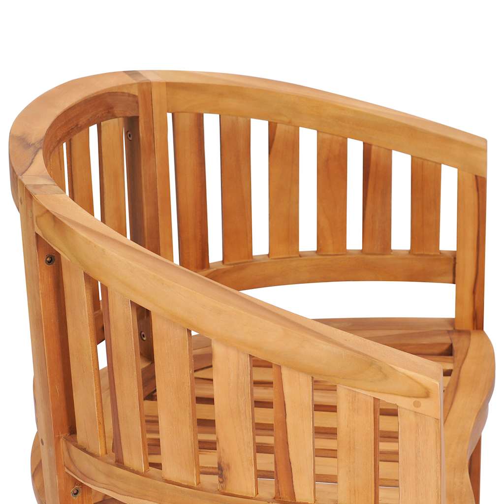 Bananenstühle 2 Stk. Massivholz Teak - Pazzar.ch
