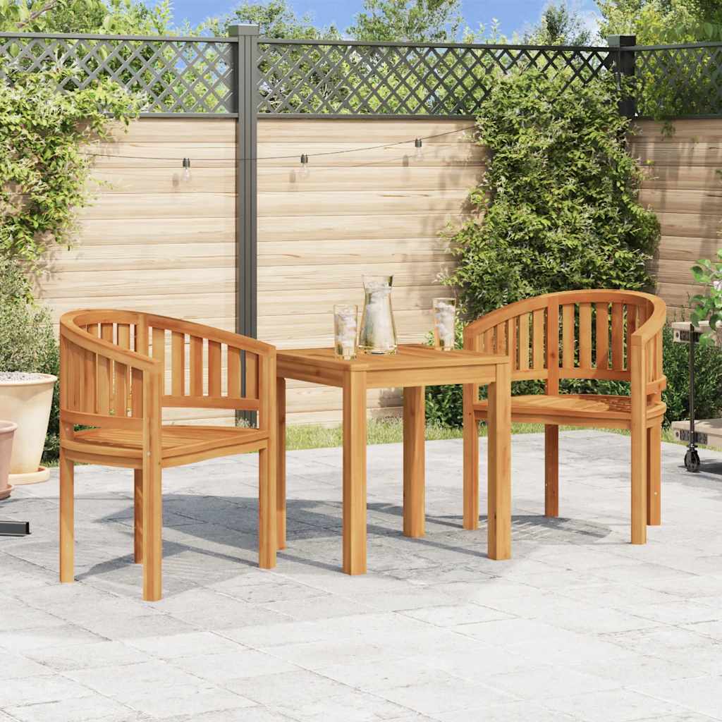 Bananenstühle 2 Stk. Massivholz Teak - Pazzar.ch