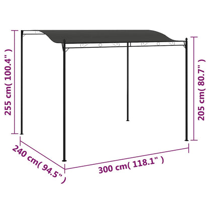 Pavillon 3x2,4 m Anthrazit - Pazzar.ch