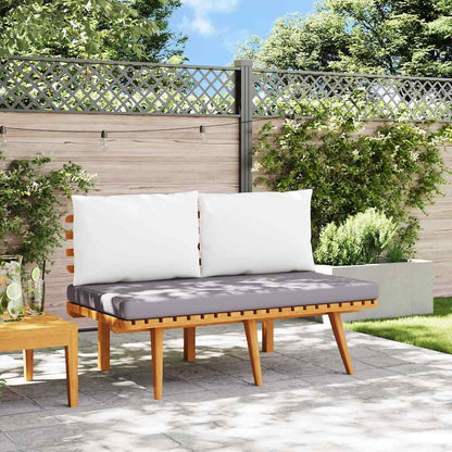 Gartenbank mit Kissen 115 cm Massivholz Akazie