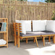 Garten-Ecksofa mit Kissen Massivholz Akazie