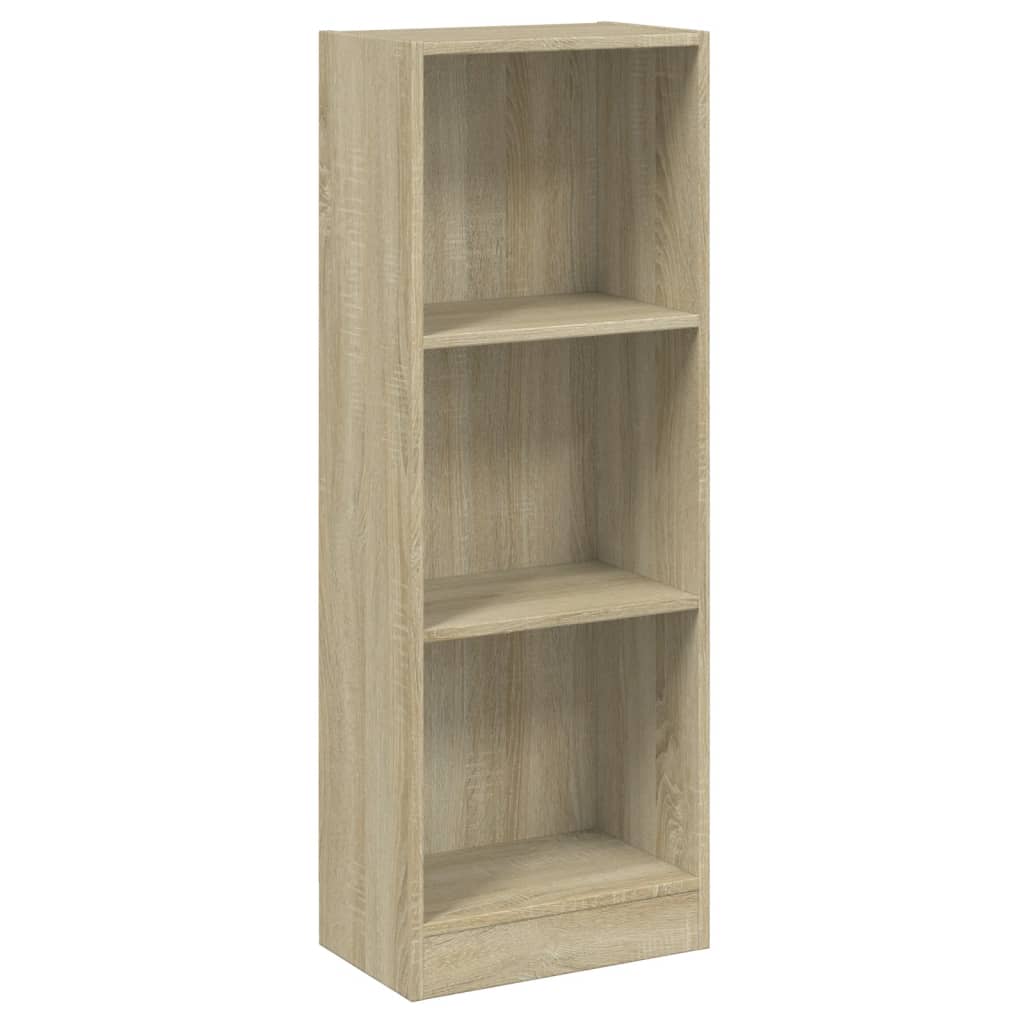 Bücherregal 3 Fächer Sonoma-Eiche 40x24x109 cm Holzwerkstoff - Pazzar.ch