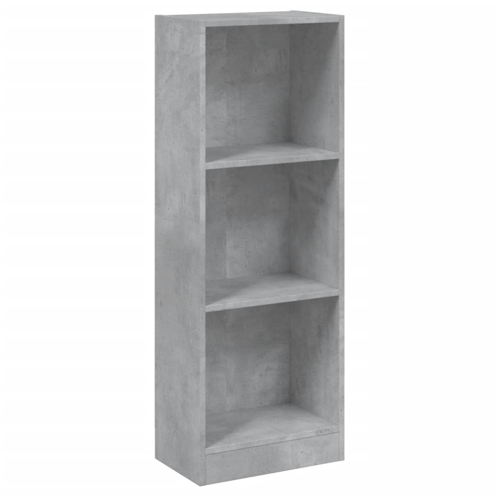 Bücherregal 3 Fächer Betongrau 40x24x109 cm Holzwerkstoff - Pazzar.ch