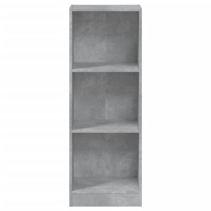 Bücherregal 3 Fächer Betongrau 40x24x109 cm Holzwerkstoff - Pazzar.ch