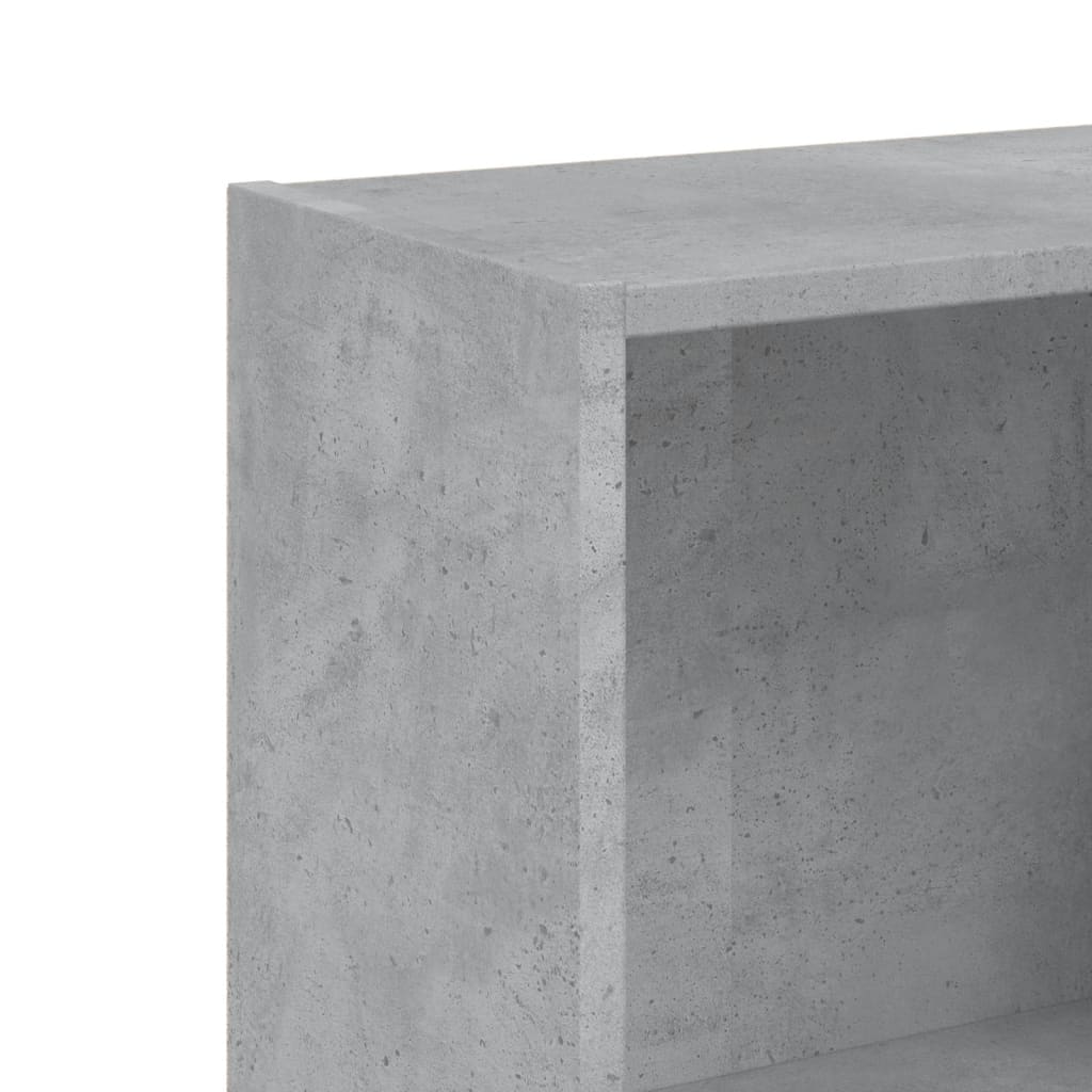 Bücherregal 3 Fächer Betongrau 40x24x109 cm Holzwerkstoff - Pazzar.ch