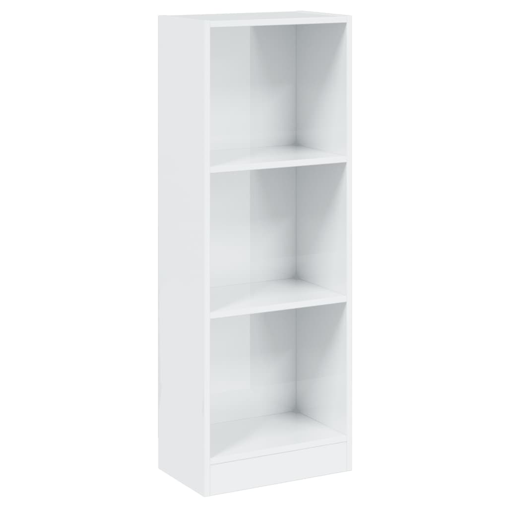 Bücherregal 3 Fächer Hochglanz-Weiß 40x24x109 cm Holzwerkstoff - Pazzar.ch