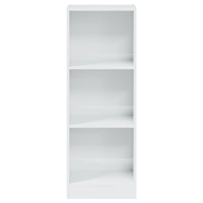 Bücherregal 3 Fächer Hochglanz-Weiß 40x24x109 cm Holzwerkstoff - Pazzar.ch