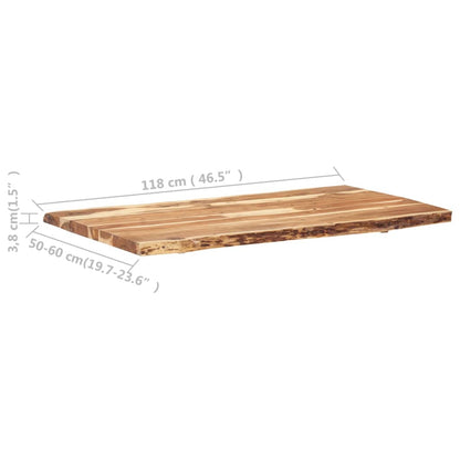 Tischplatte Massivholz Akazie 118x(50-60)x3,8 cm - Pazzar.ch