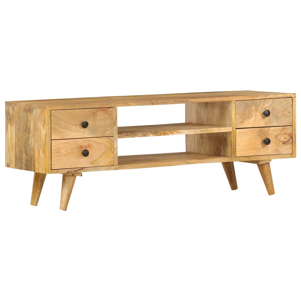 TV-Schrank 110 x 35 x 40 cm Massivholz Mango - Pazzar.ch