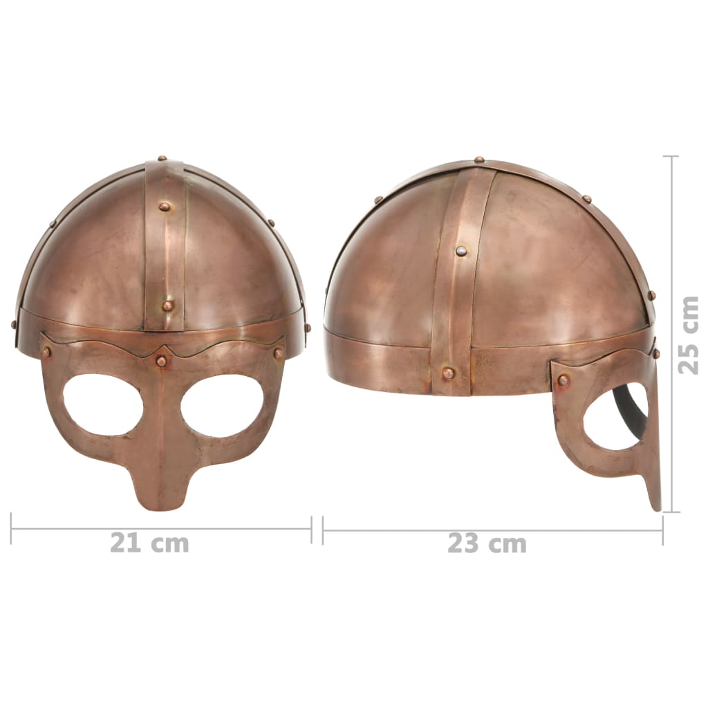 Wikinger-Helm Antik Replik LARP Kupfern Stahl - Pazzar.ch