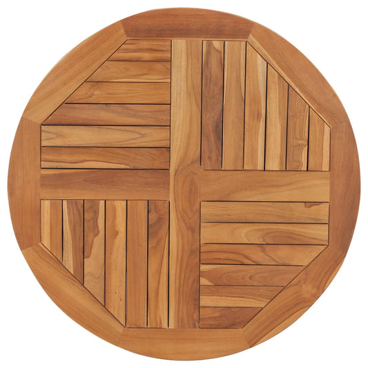 Tischplatte Massivholz Teak Rund 2,5 cm 80 cm - Pazzar.ch