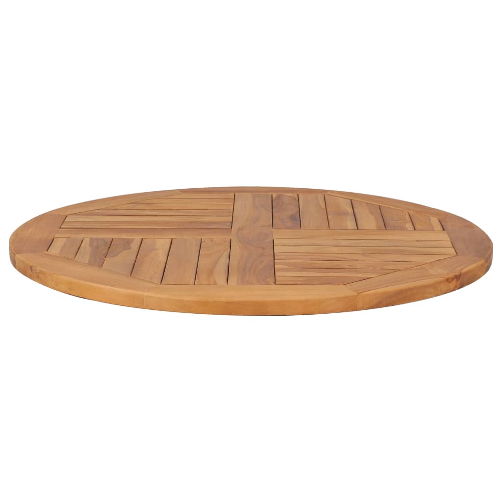 Tischplatte Massivholz Teak Rund 2,5 cm 80 cm - Pazzar.ch