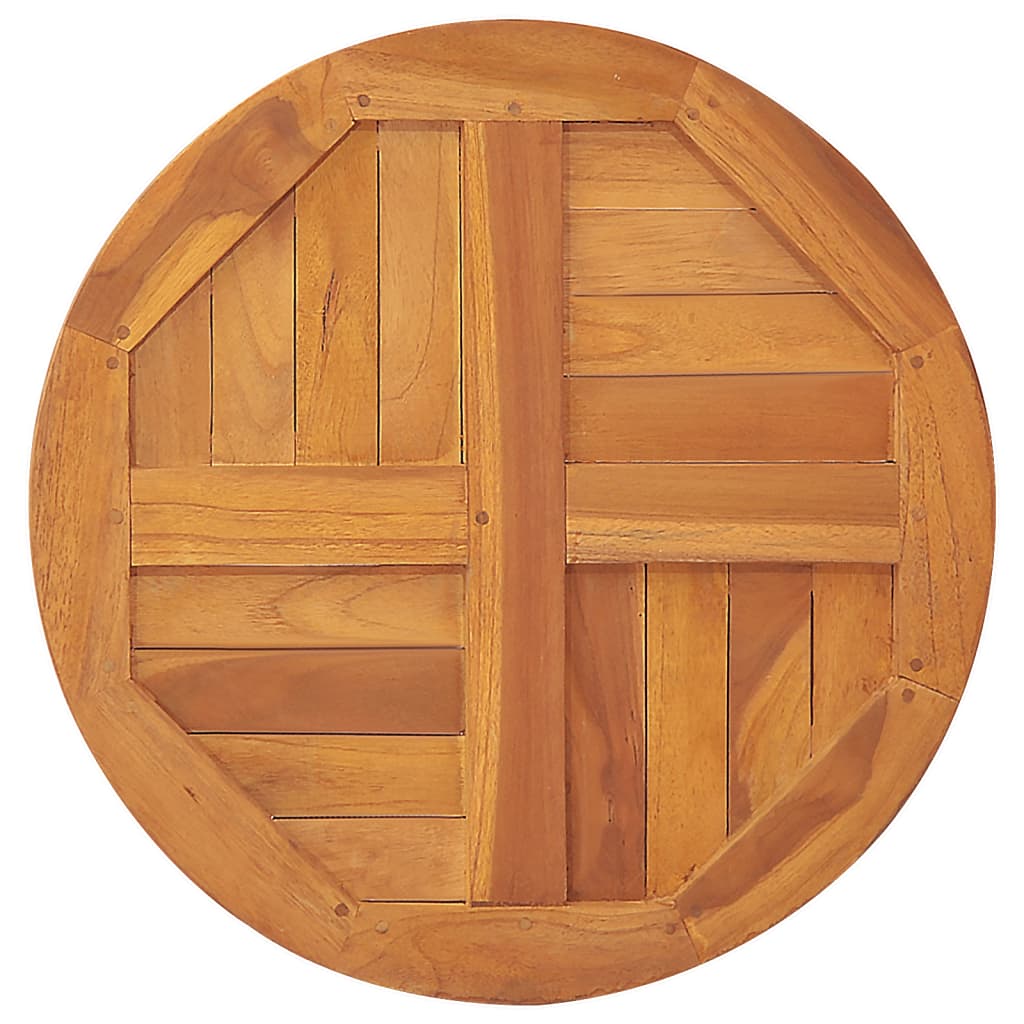 Tischplatte Massivholz Teak Rund 2,5 cm 90 cm - Pazzar.ch