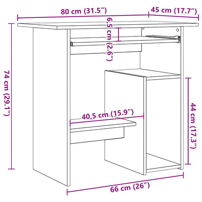 Schreibtisch Weiß 80x45x74 cm Holzwerkstoff - Pazzar.ch