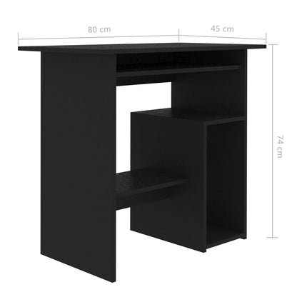 Schreibtisch Schwarz 80x45x74 cm Holzwerkstoff - Pazzar.ch