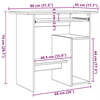 Schreibtisch Schwarz 80x45x74 cm Holzwerkstoff - Pazzar.ch