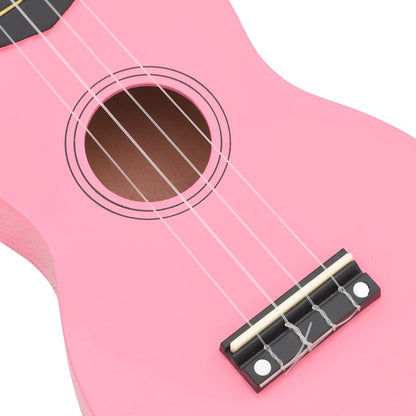 Sopran-Ukulele-Set mit Tasche für Kinder Rosa 23"