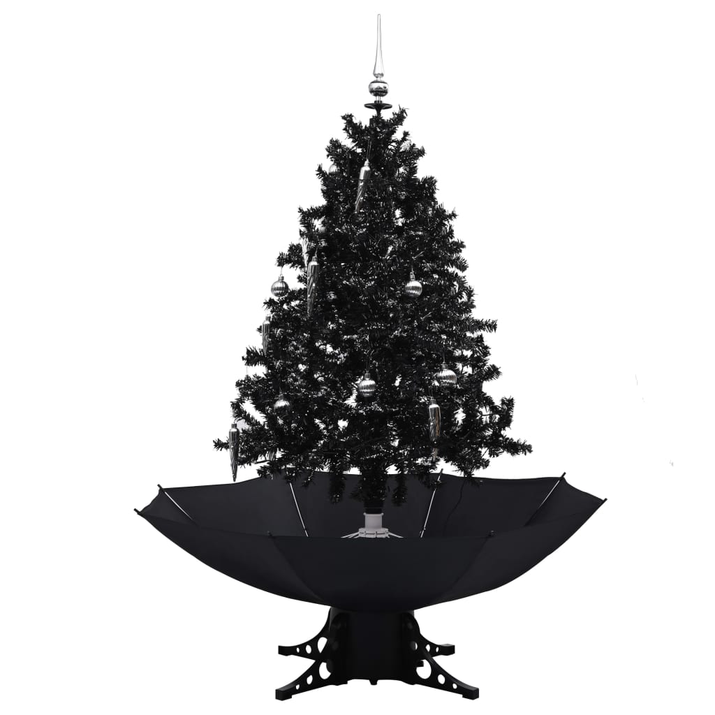 Schneiender Weihnachtsbaum mit Schirmfuß Schwarz 140 cm PVC - Pazzar.ch