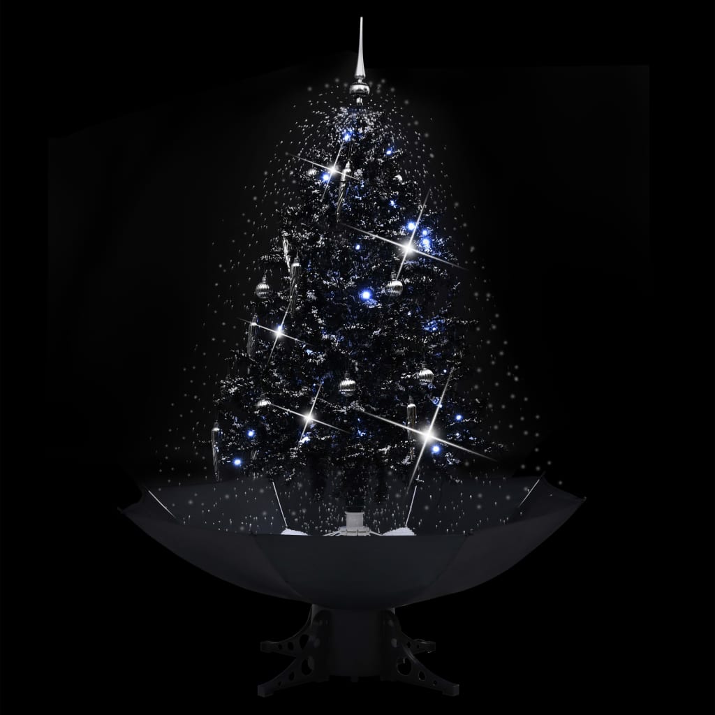 Schneiender Weihnachtsbaum mit Schirmfuß Schwarz 140 cm PVC - Pazzar.ch