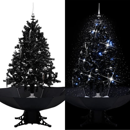 Schneiender Weihnachtsbaum mit Schirmfuß Schwarz 140 cm PVC - Pazzar.ch