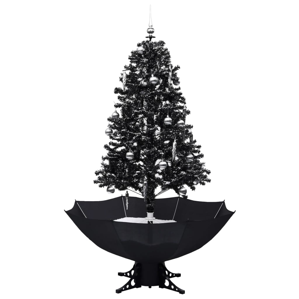 Schneiender Weihnachtsbaum mit Schirmfuß Schwarz 170 cm PVC - Pazzar.ch