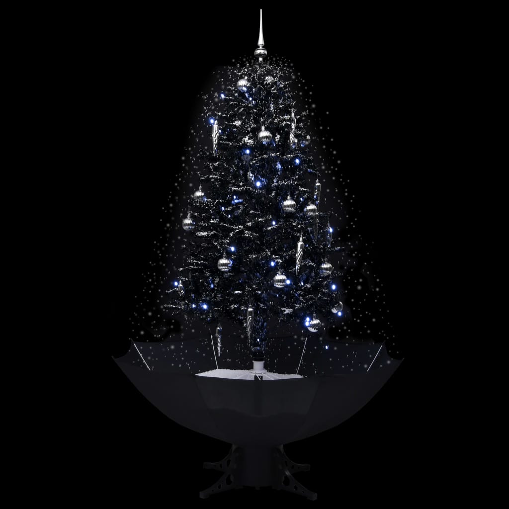 Schneiender Weihnachtsbaum mit Schirmfuß Schwarz 170 cm PVC - Pazzar.ch