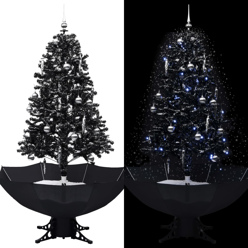 Schneiender Weihnachtsbaum mit Schirmfuß Schwarz 170 cm PVC - Pazzar.ch