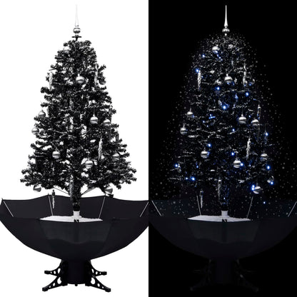 Schneiender Weihnachtsbaum mit Schirmfuß Schwarz 170 cm PVC - Pazzar.ch