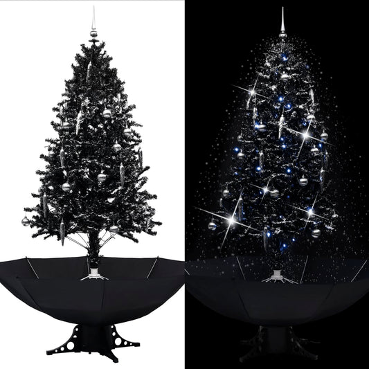 Schneiender Weihnachtsbaum mit Schirmfuß Schwarz 190 cm PVC - Pazzar.ch