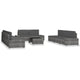 10-tlg. Garten-Lounge-Set Poly Rattan Grau