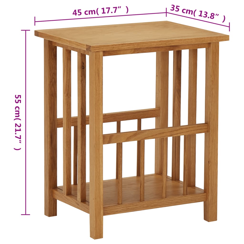 Zeitungstisch 45x35x55 cm Eiche Massivholz - Pazzar.ch