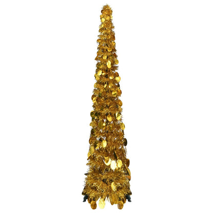 Künstlicher Pop-Up-Weihnachtsbaum Golden 120 cm PET - Pazzar.ch