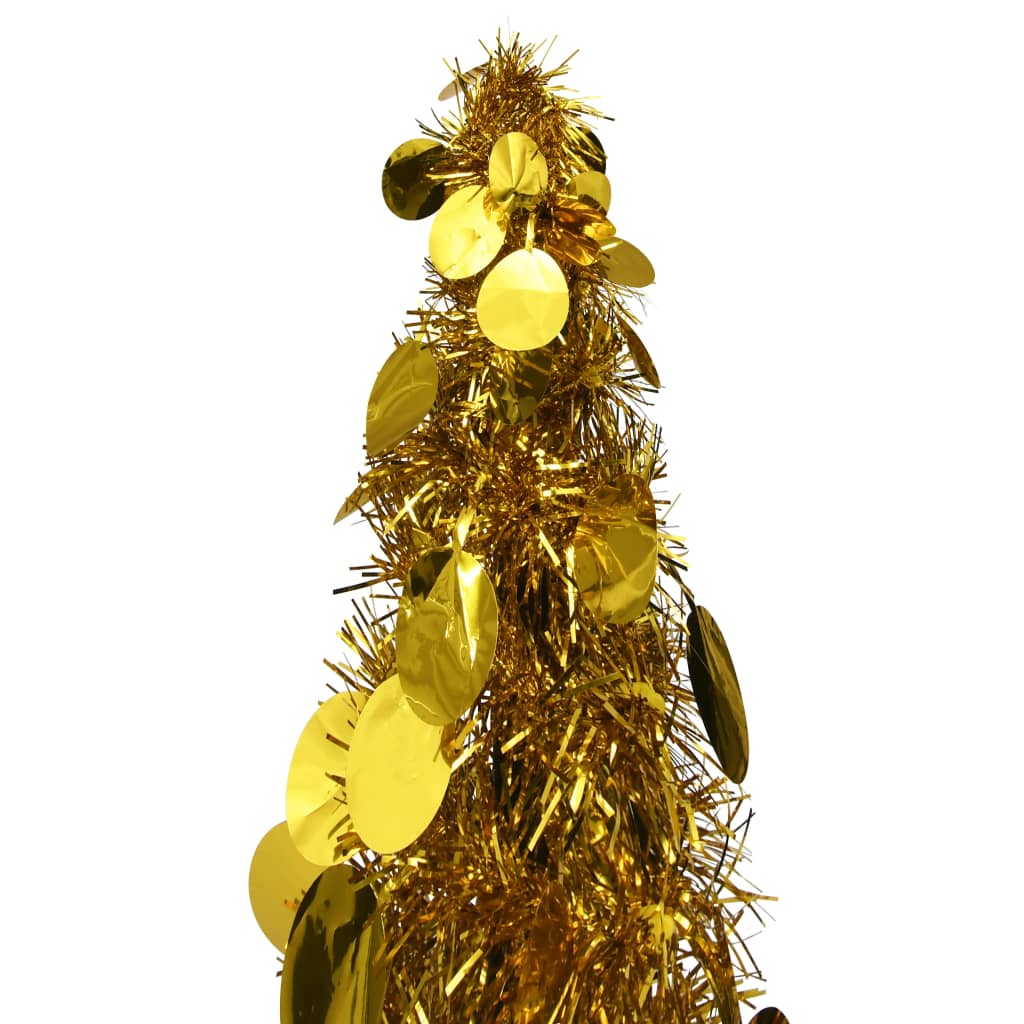 Künstlicher Pop-Up-Weihnachtsbaum Golden 120 cm PET - Pazzar.ch