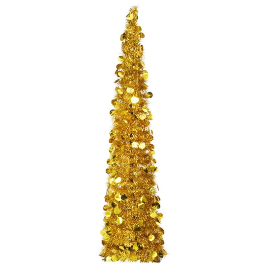 Künstlicher Pop-Up-Weihnachtsbaum Golden 150 cm PET - Pazzar.ch