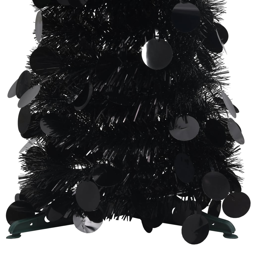 Künstlicher Pop-Up-Weihnachtsbaum Schwarz 120 cm PET - Pazzar.ch