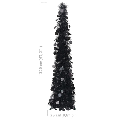 Künstlicher Pop-Up-Weihnachtsbaum Schwarz 120 cm PET - Pazzar.ch