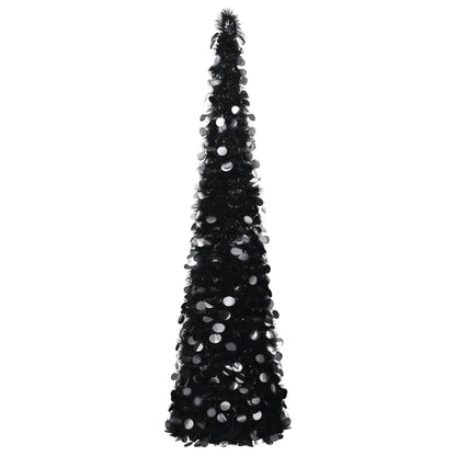 Künstlicher Pop-Up-Weihnachtsbaum Schwarz 180 cm PET - Pazzar.ch